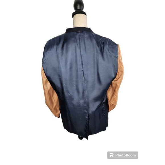 COACH 2 Button Jacket Sport Coat Navy Blue Mens Size 44R Wool Authentic USA Made - Picture 5 of 13